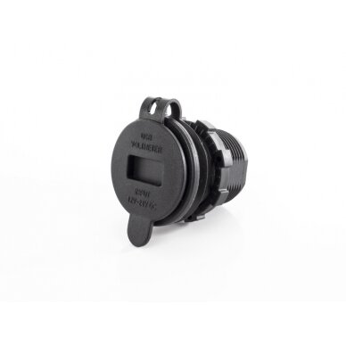 LED voltmetras su integruotu USB įkrovimo lizdu 12V / 24V 1