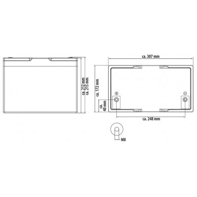 LiFePO4 ličio baterija MC-LB100 1