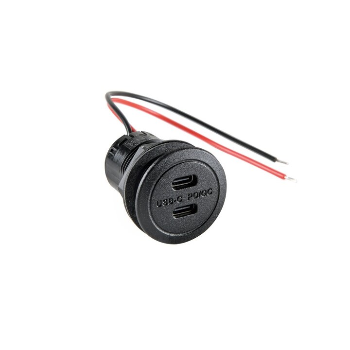 USB-C dvigubas lizdas QC USB-C dvigubas lizdas QC
