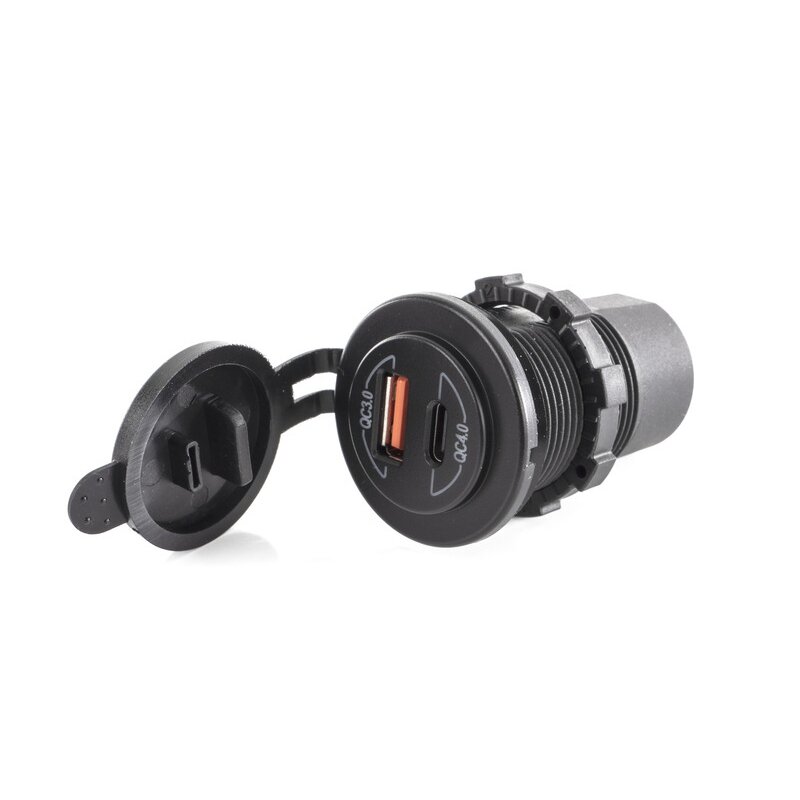 Dvigubas USB įkrovimo lizdas 12V / 24V