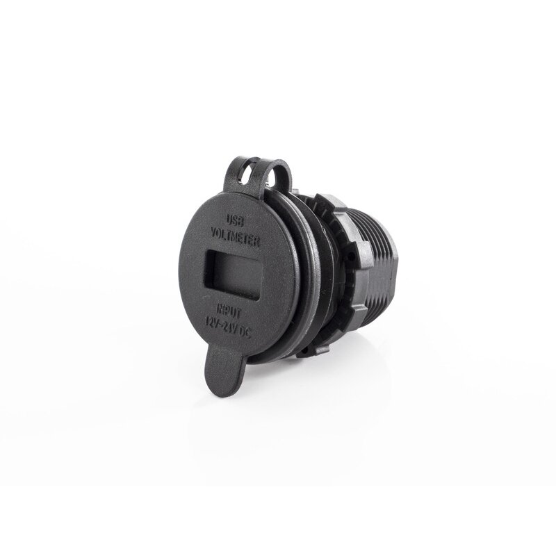 LED voltmetras su integruotu USB įkrovimo lizdu 12V / 24V 1 LED voltmetras su integruotu USB įkrovimo lizdu 12V / 24V 1