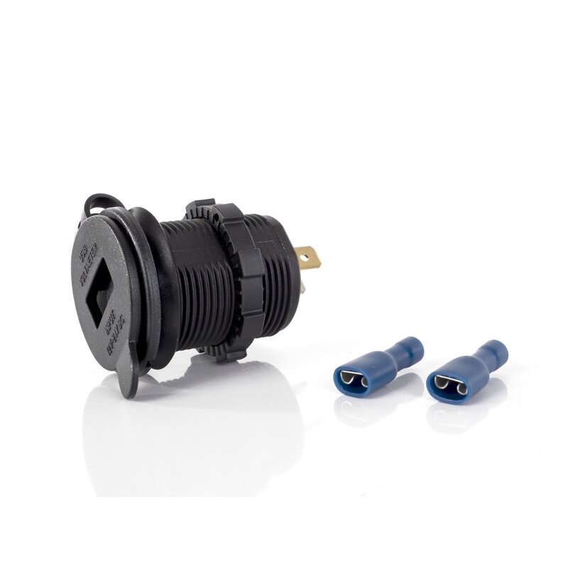 LED voltmetras su integruotu USB įkrovimo lizdu 12V / 24V 2 LED voltmetras su integruotu USB įkrovimo lizdu 12V / 24V 2