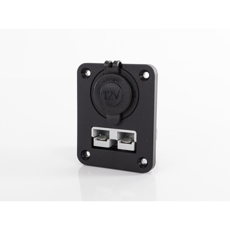 Tvirtinimo skydelis su 12 V maitinimo lizdu ir 50 A jungtimi (Anderson stiliaus)