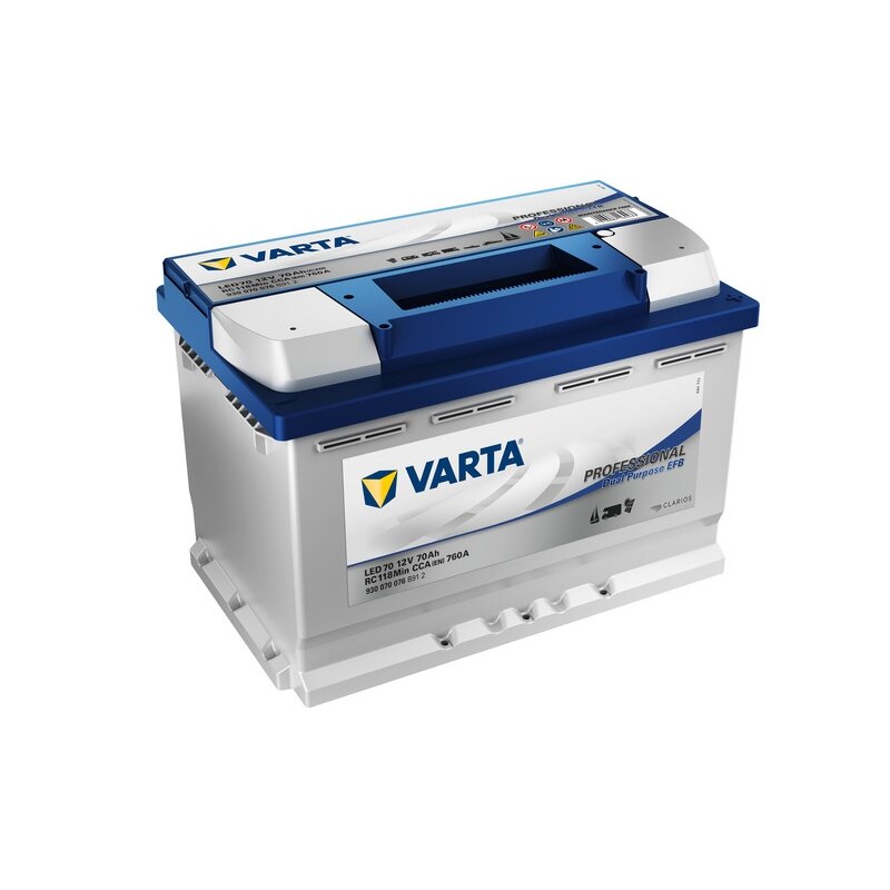 VARTA profesionalus dvigubos paskirties EFB – LED70 – 70 Ah VARTA profesionalus dvigubos paskirties EFB – LED70 – 70 Ah