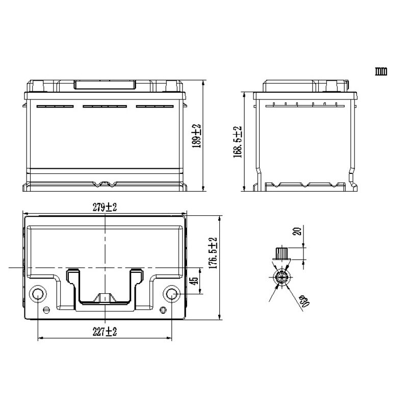 LiFePO4 akumuliatorius Li100BH6 – po sėdyne esantis akumuliatorius VW T6.1 / T6 / T5 3