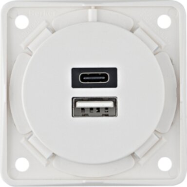 USB-A/-C įkrovimo lizdas – poliarinis baltas