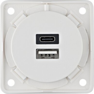 USB-A/-C įkrovimo lizdas – poliarinis baltas USB-A/-C įkrovimo lizdas – poliarinis baltas