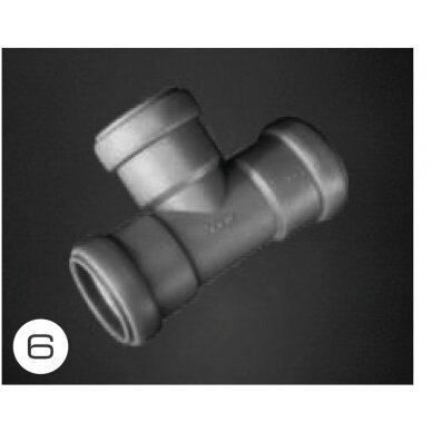 90° T formos detalė 28 mm vamzdžiams 90° T formos detalė 28 mm vamzdžiams
