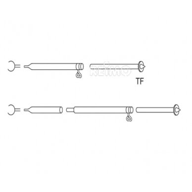 Plieninis audros stulpas 1,65 - 2,6 m, trijų dalių, Ø25x22 mm Plieninis audros stulpas 1,65 - 2,6 m, trijų dalių, Ø25x22 mm