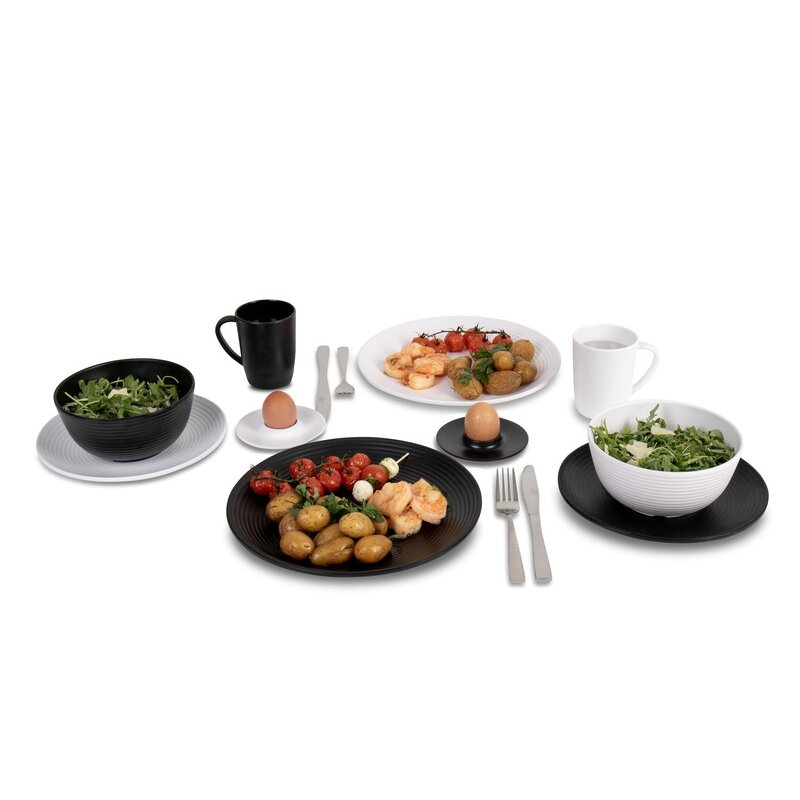 Melamino indų rinkinys LUND 4 asmenims, juodas 2 Melamino indų rinkinys LUND 4 asmenims, juodas 2