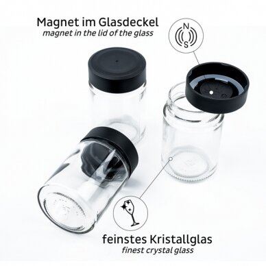 Maisto magnetiniai stiklainiai JUODOS & CLASSY – 192 ml 3