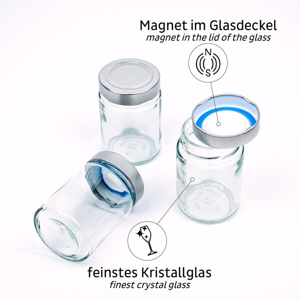 Maisto magnetiniai stiklainiai JUODOS & CLASSY – 192 ml 2 Maisto magnetiniai stiklainiai JUODOS & CLASSY – 192 ml 2