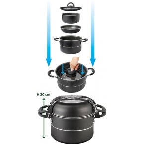 Puodų rinkinys PIRATE NG 7+1 Ø20 9