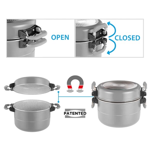 Puodų rinkinys FUSION MAGNETIC 7+1 Ø22 3 Puodų rinkinys FUSION MAGNETIC 7+1 Ø22 3