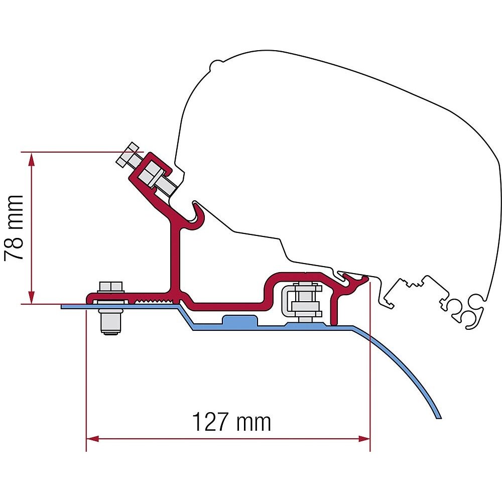 Adapterio komplektas F65/F80 Ducato, džemperis, Boxer H3 nuo 2006 m.