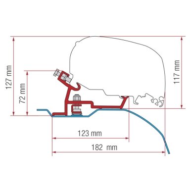 Adapterio komplektas F80/ F65 Fiat Ducato / Citroen Jumper, Peugeot Boxer H2 nuo 2006m. Adapterio komplektas F80/ F65 Fiat Ducato / Citroen Jumper, Peugeot Boxer H2 nuo 2006m.