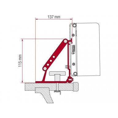 Adapteris F1/F45/F35/ F50/F55 stogo bagažinei Adapteris F1/F45/F35/ F50/F55 stogo bagažinei