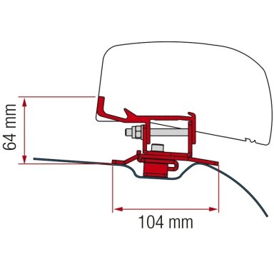 Adapteris F40Van PSA 260, tamsiai juodas Adapteris F40Van PSA 260, tamsiai juodas