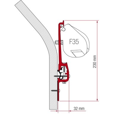 Adapteris Fiamma F35 Pro - Eriba Touring