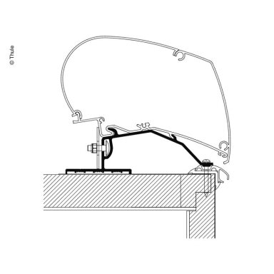 Adapteris Omnistor markizei, Caravan Roof Adapter 3,50m Adapteris Omnistor markizei, Caravan Roof Adapter 3,50m