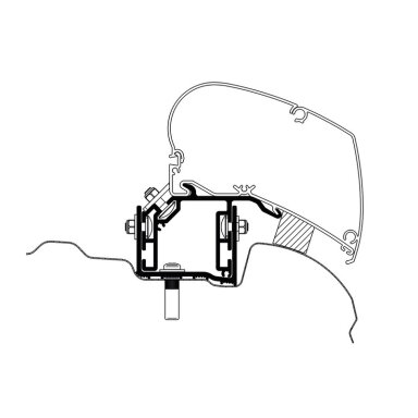 Adapteris Omnistor markizei - VW Crafter nuo 2017 UK versijos