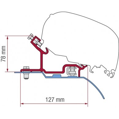 Adapterio komplektas F65/F80 Ducato, džemperis, Boxer H3 nuo 2006 m. Adapterio komplektas F65/F80 Ducato, džemperis, Boxer H3 nuo 2006 m.