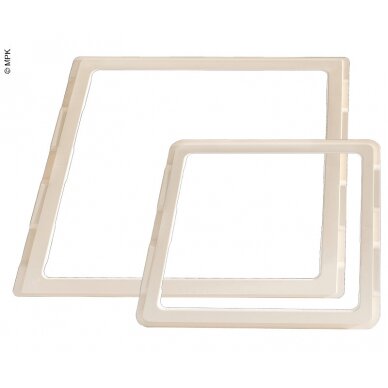 Adapterio rėmas Fiat Ducato MPK stogo gaubtams, 400x400mm Adapterio rėmas Fiat Ducato MPK stogo gaubtams, 400x400mm