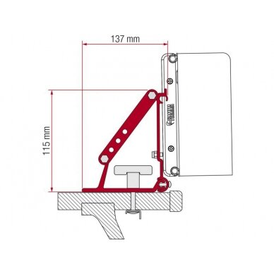 Adapteris F1/F45/F35/ F50/F55 stogo bagažinei Adapteris F1/F45/F35/ F50/F55 stogo bagažinei