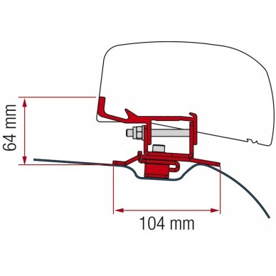 Adapteris F40Van PSA 260, tamsiai juodas Adapteris F40Van PSA 260, tamsiai juodas