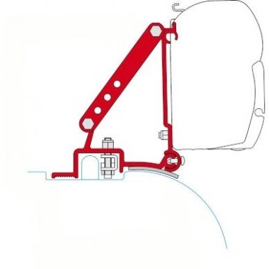 Adapteris F45s Ducato/Boxer/Jumper nuo 7/2006 H2, 2 laikikliai po 8 cm Adapteris F45s Ducato/Boxer/Jumper nuo 7/2006 H2, 2 laikikliai po 8 cm