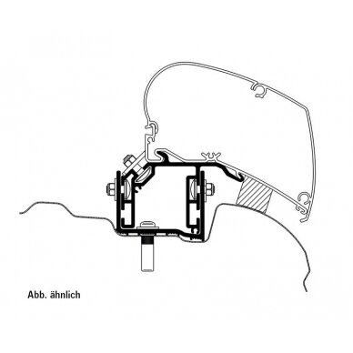Adapteris markizei Omnistor - VW Crafter nuo 2017m EU versija Adapteris markizei Omnistor - VW Crafter nuo 2017m EU versija