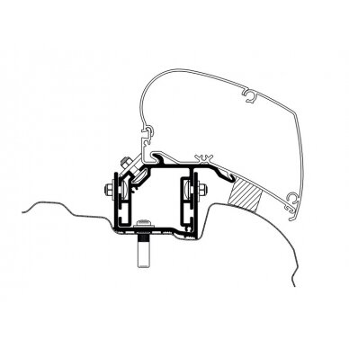 Adapteris Omnistor markizei - VW Crafter nuo 2017 UK versijos Adapteris Omnistor markizei - VW Crafter nuo 2017 UK versijos