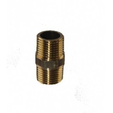Adapteris pagamintas iš žalvario 1/2"iki 1/2" Adapteris pagamintas iš žalvario 1/2"iki 1/2"