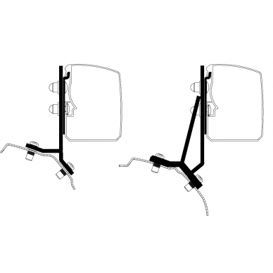 Adapteris prie „Wandmarkise Omnistor 3200 Ford Transit“/„Tourneo“ pasirinktinio mikroautobuso fiksuotas _lhd_ Adapteris prie „Wandmarkise Omnistor 3200 Ford Transit“/„Tourneo“ pasirinktinio mikroautobuso fiksuotas _lhd_
