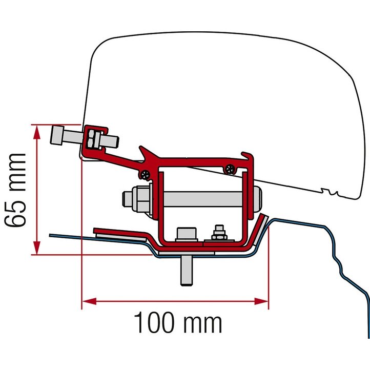 Adapteris stogo markizei F40van Renault Trafic nuo 2014m trumpa ratų bazė