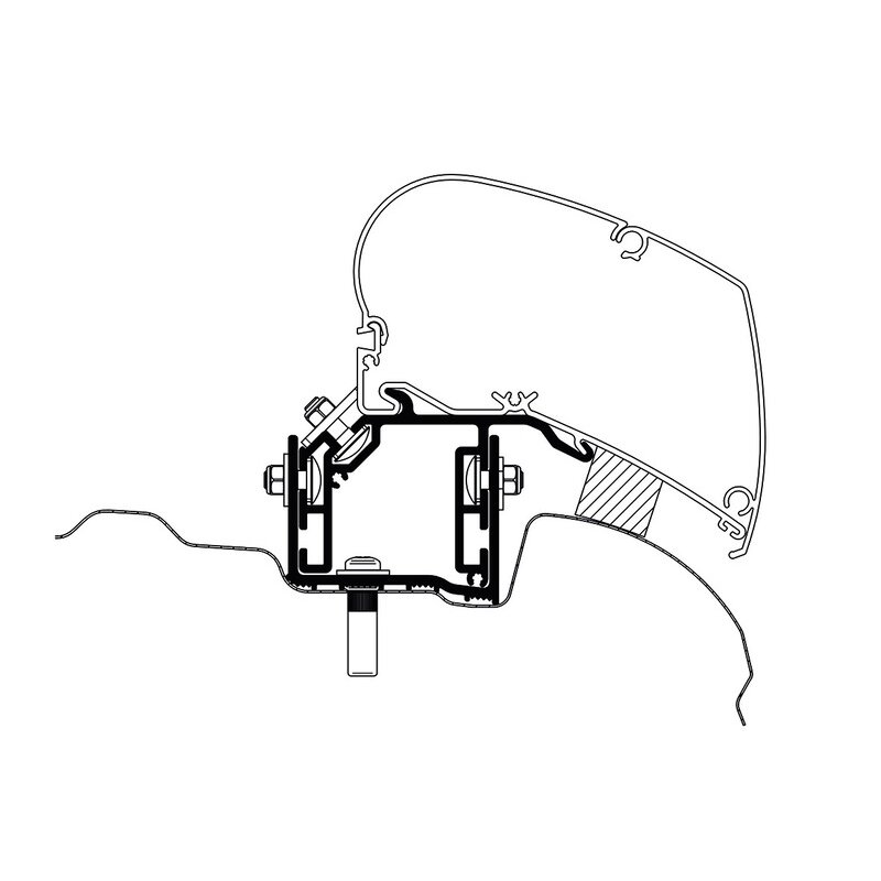 Adapteris Omnistor markizei - VW Crafter nuo 2017 UK versijos Adapteris Omnistor markizei - VW Crafter nuo 2017 UK versijos