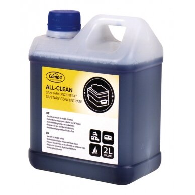 „All-Clean“ sanitarinis koncentratas 2 litrai, 1:100 ml (20 litrų) „All-Clean“ sanitarinis koncentratas 2 litrai, 1:100 ml (20 litrų)