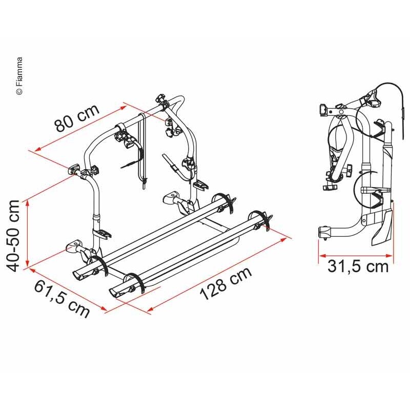 Aliuminis galinis laikiklis Carry-Bike L80 2 dviračiams 1 Aliuminis galinis laikiklis Carry-Bike L80 2 dviračiams 1