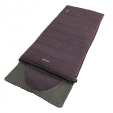Antklodė miegmaišis Contour Dark Purple, 220x85cm, integruota pagalvė