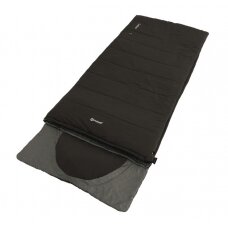 Antklodė miegmaišis Contour juoda, 220x85cm, integruota pagalvė