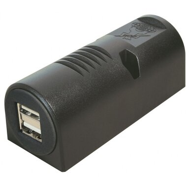 Ant paviršiaus montuojamas lizdas su Power USB dvigubu 12–24 V lizdu