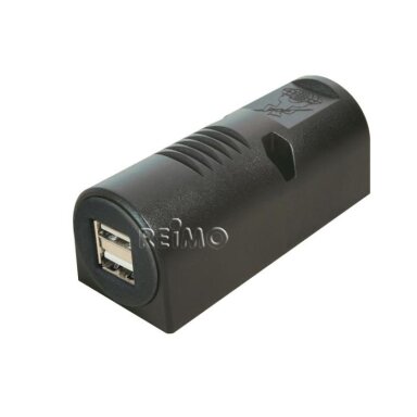Ant paviršiaus montuojamas USB lizdas 12/5V 5A su dvigubu USB 2x2,5A