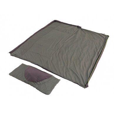 Antklodė miegmaišis Contour Dark Purple, 220x85cm, integruota pagalvė 1