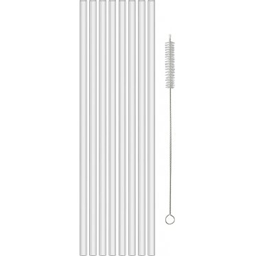 Šiaudeliai CHEERS STRAWS 27 cm rinkinys iš 8 su šepečiu Šiaudeliai CHEERS STRAWS 27 cm rinkinys iš 8 su šepečiu