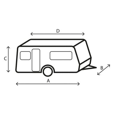 Apsauginis priekabos tentas Brunner Caravan Cover 12
