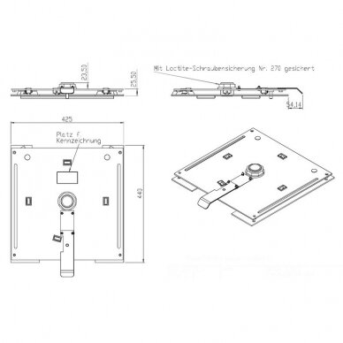 Apsukimo mechanizmas VW T5 / T6 / T6.1 - vairuotojo pusė 1 Apsukimo mechanizmas VW T5 / T6 / T6.1 - vairuotojo pusė 1