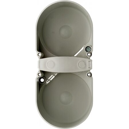 Apsauginis kontaktinis lizdas 2 kartus 49 mm pilkas Apsauginis kontaktinis lizdas 2 kartus 49 mm pilkas