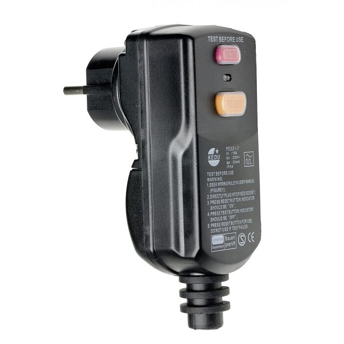 Asmeninės apsaugos adapteris PRCD 230 V / 16 A