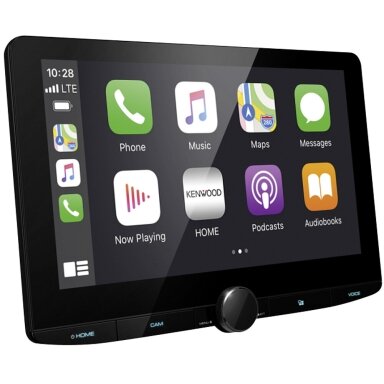 Atbulinės eigos vaizdo sistema 360°, DMX9720XDS, HD su Kenwood, juoda spalva
