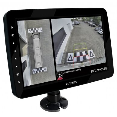 Atbulinės eigos vaizdo sistema 360° CM-1002T, HD su 10,1 colio monitoriumi, juoda spalva 2